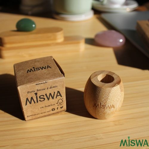 Porte-brosse en bambou support siwak Miswa