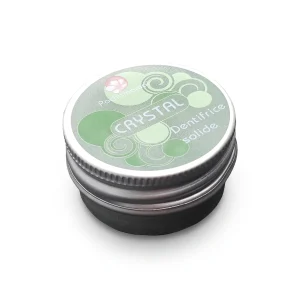 Dentifrice solide Crystal dans sa boîte en métal